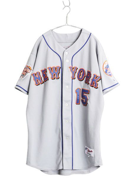 メッツ ベースボール シャツ メンズ XXL 程| MLB オフィシャル マジェスティック 大リーグ ユニフォーム ゲームシャツ 大きいサイズ