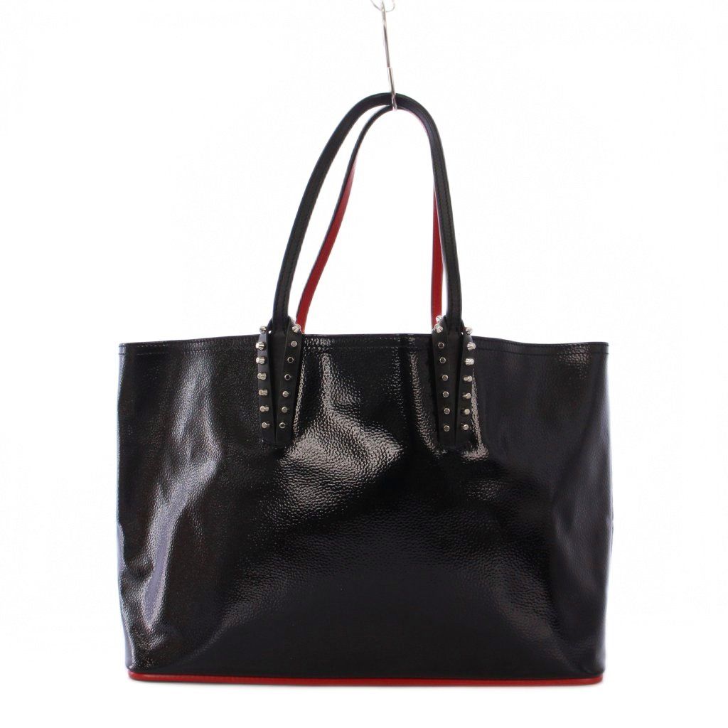 極美品】ルブタン カバイカー トートバッグ レザー メンズ ラバーソール 黒 クリスチャンルブタン Christian louboutin カバタ トートバッグ