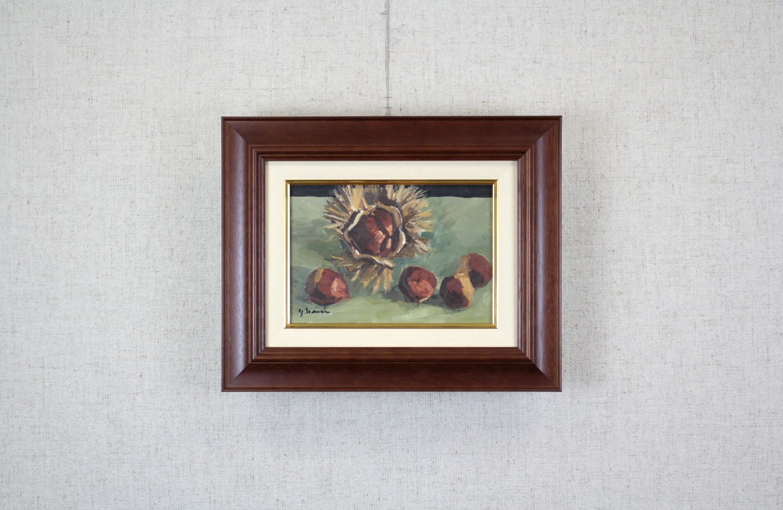 南里葉子『くり』油彩画【真作保証】 絵画 南里葉子『くり』油彩画【真作保証】 絵画 - メルカリ