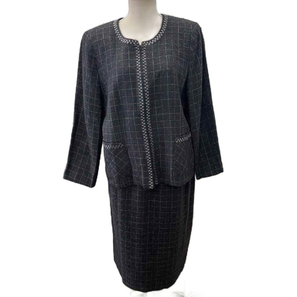 レリアン　ノーカラースーツ　スカートスーツ上下　大きいサイズ15＋ ノーカラースーツ【セレモニー】|レリアン | レリアン公式