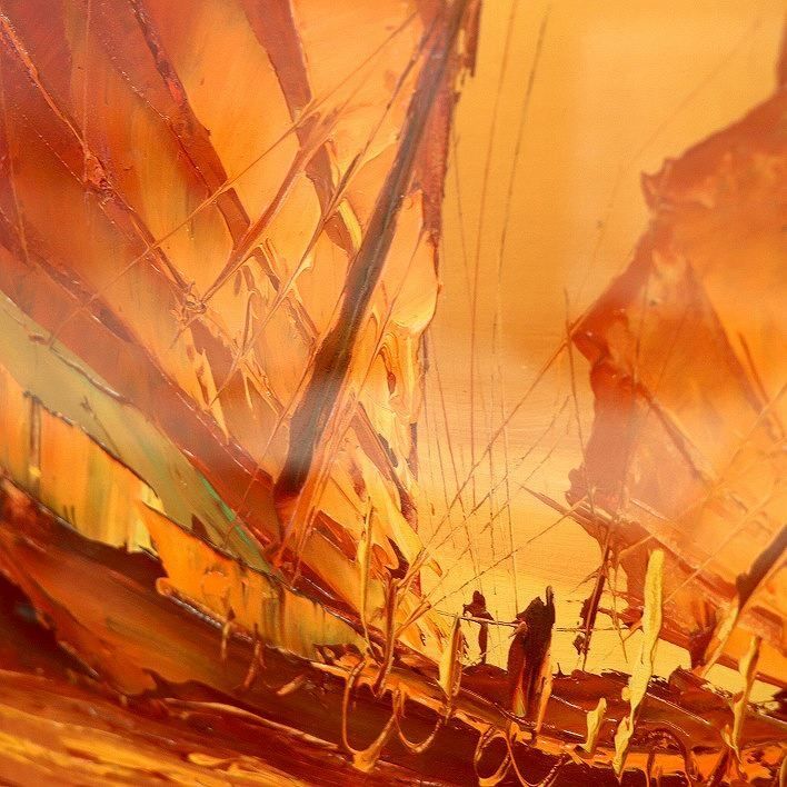 ヴィンテージ油彩画 作者不明 作家不明・油絵・額入・No.170903-07