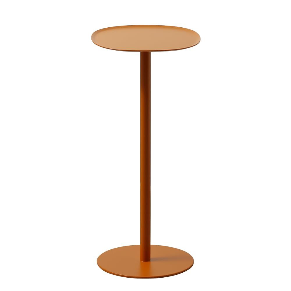 ideaco イデアコ サイドテーブル 角丸 フチあり W23D23H50cm 組立不要 side table 23 H500 tan