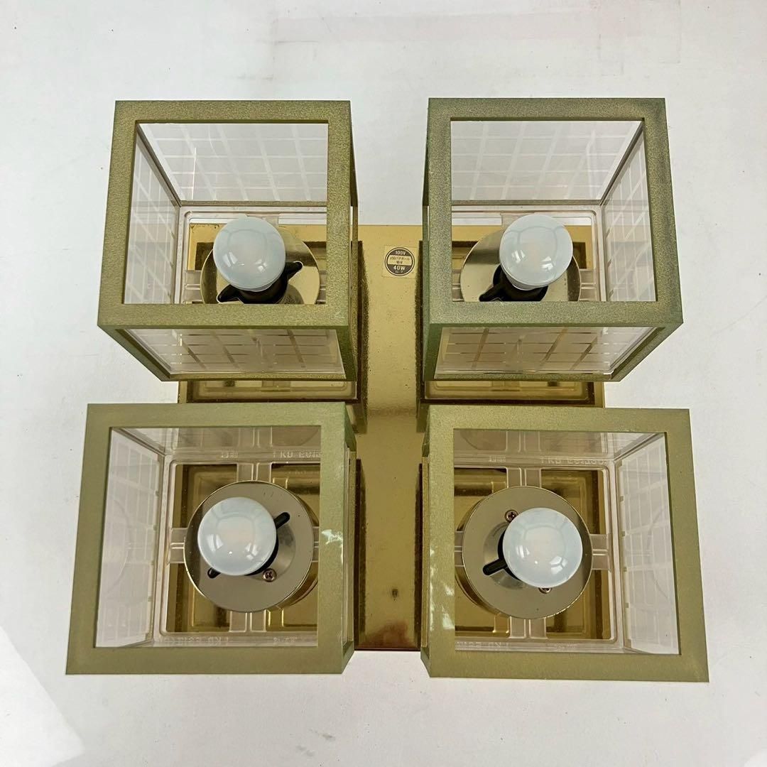 ナショナル 豪華 シャンデリア 4灯 天井照明 レトロ アンティーク