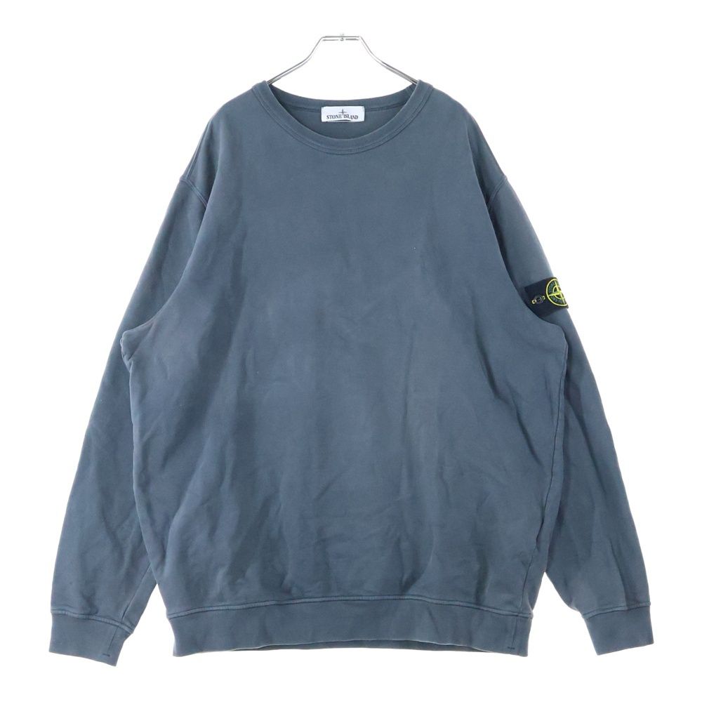 STONE ISLAND ストーンアイランド アイコン ロゴ パッチ コットン クルーネック プルオーバースウェットトレーナー グレー 791562420