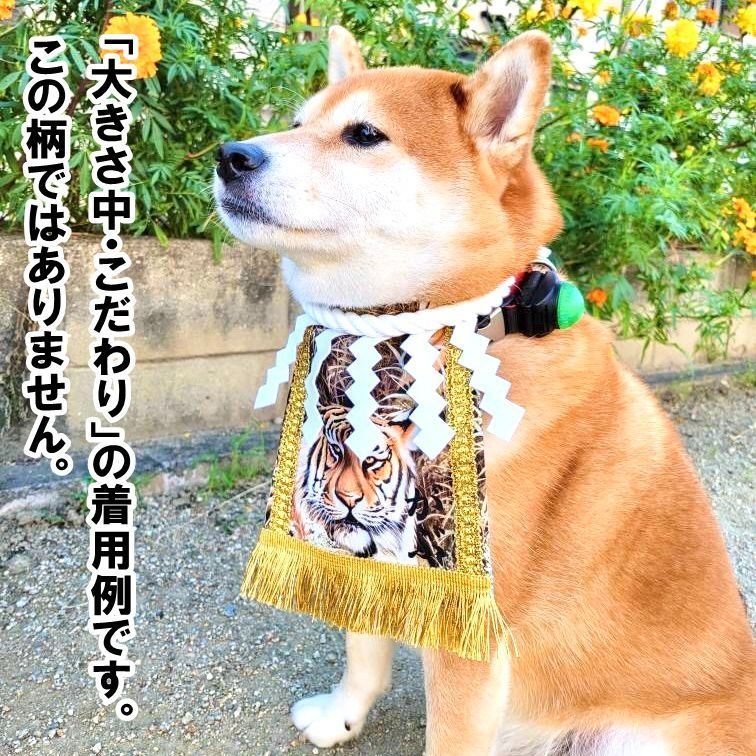 ワンちゃん化粧まわし【こだわり・中】《笑顔満開の桜柴犬》柴犬の飼い主さんへのプレゼントに！