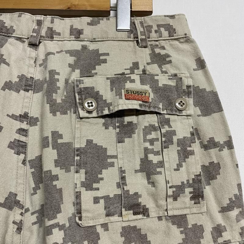 STUSSY OUTDOOR ブロック迷彩 コットン カーゴショートパンツ 33 