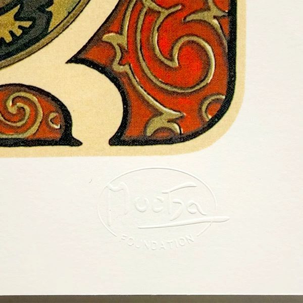 特大サイズ ミュシャ 版画 zodiac 黄道十二宮 遺族サイン 金彩入り