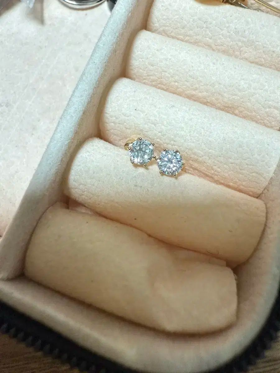14k モサナイト ピアス 3 富