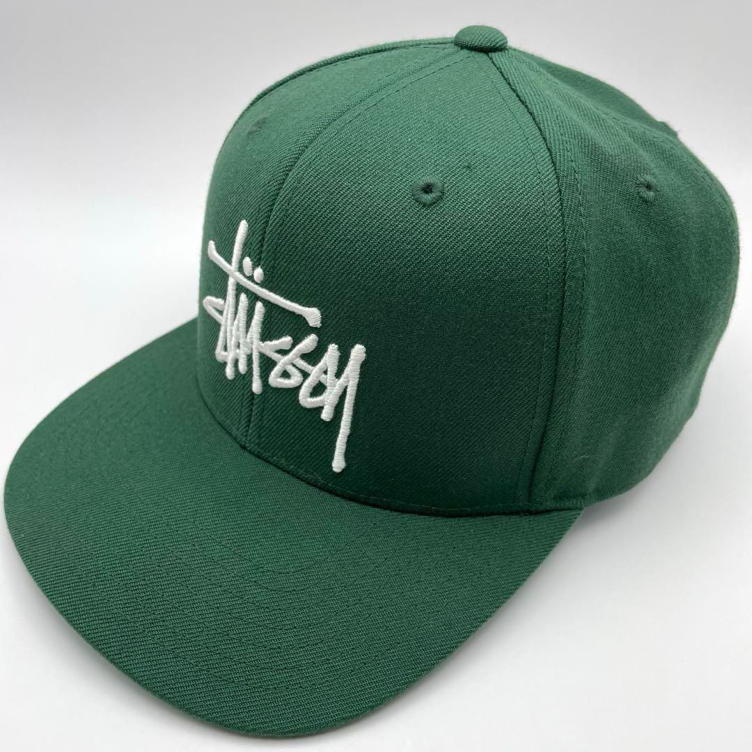 希少❗️SANTA CRUZ 刺繍ロゴ ウール トラッカーキャップ 緑 STUSSY ロゴ グリーン ベースボールキャップ 帽子トラッカー