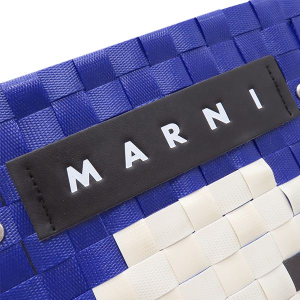 【美品】MARNI マルニ アニマルバスケット　クリームドッグ ブルー　希少 コニャック (クリームドッグ) MARNI MARKET ANIMAL BASKET BAG
