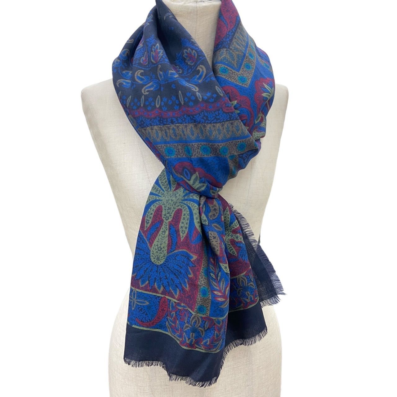 CELINE セリーヌ ショール ペイズリー柄 ストール 大判 135×135cm