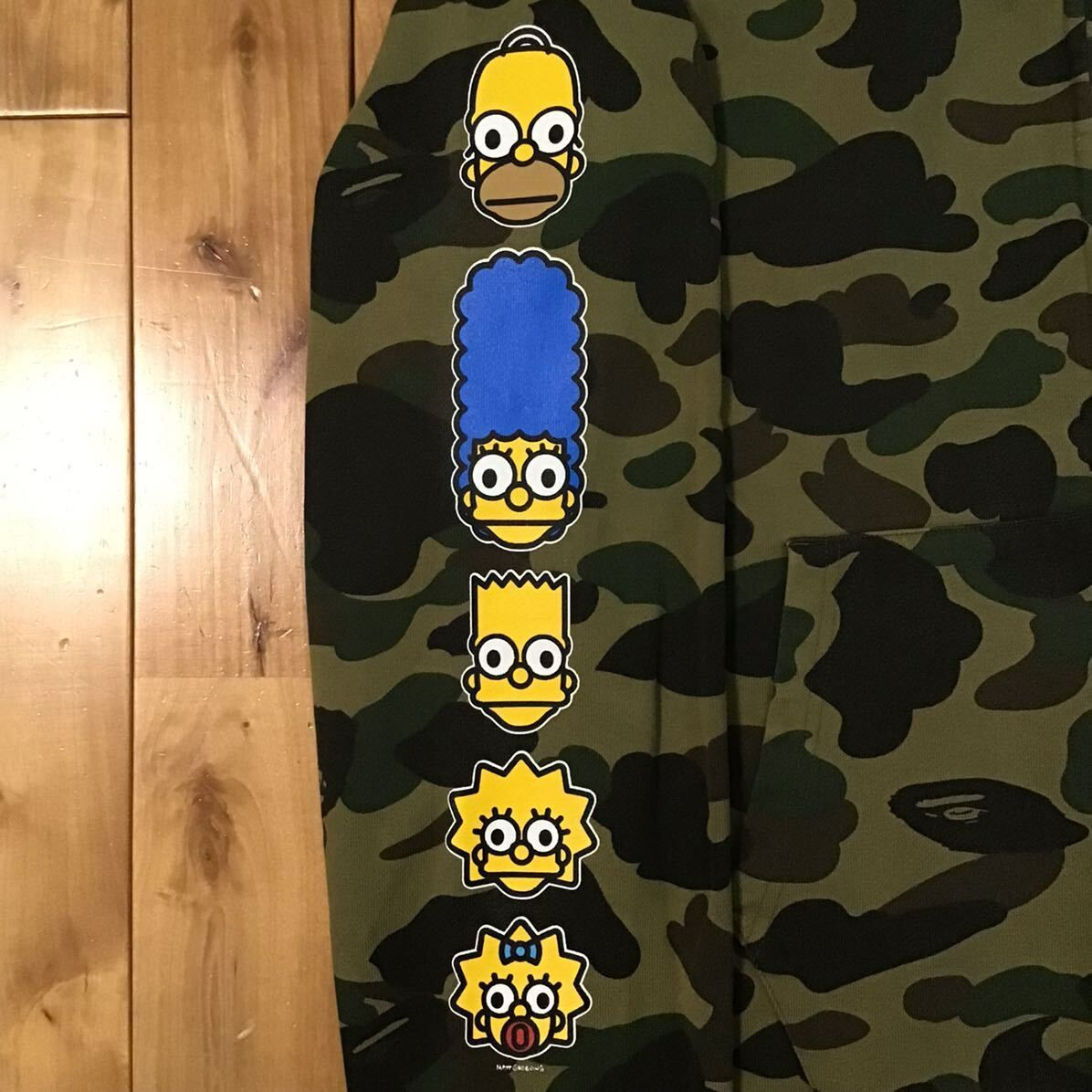 ☆XL☆ THE SIMPSONS × BAPE 1st camo full zip hoodie a bathing ape