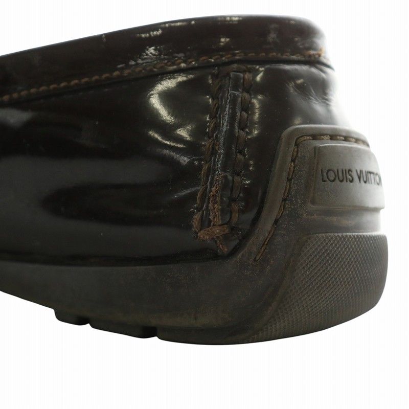 ルイヴィトン ドライビングシューズ ローファー エナメル ゴールドロゴ金具 ルイヴィトン ドライビングシューズ ローファー エナメル ゴールドロゴ金具
