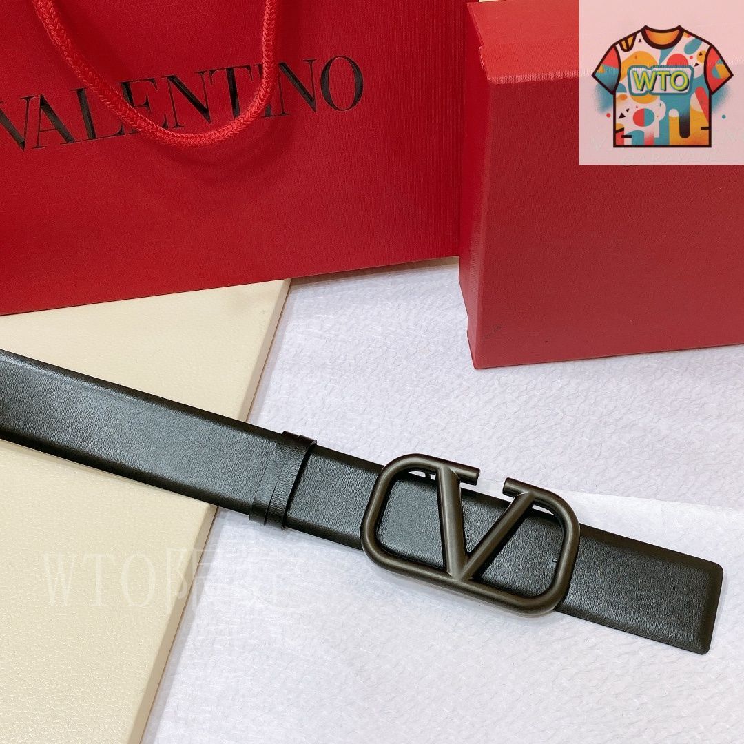 VALENTINO直営店 ヴルゴ シグネチャー ブラッシュド ベルト Vロゴ シグネチャー ブラッシュドカーフスキン ベルト 20mm for
