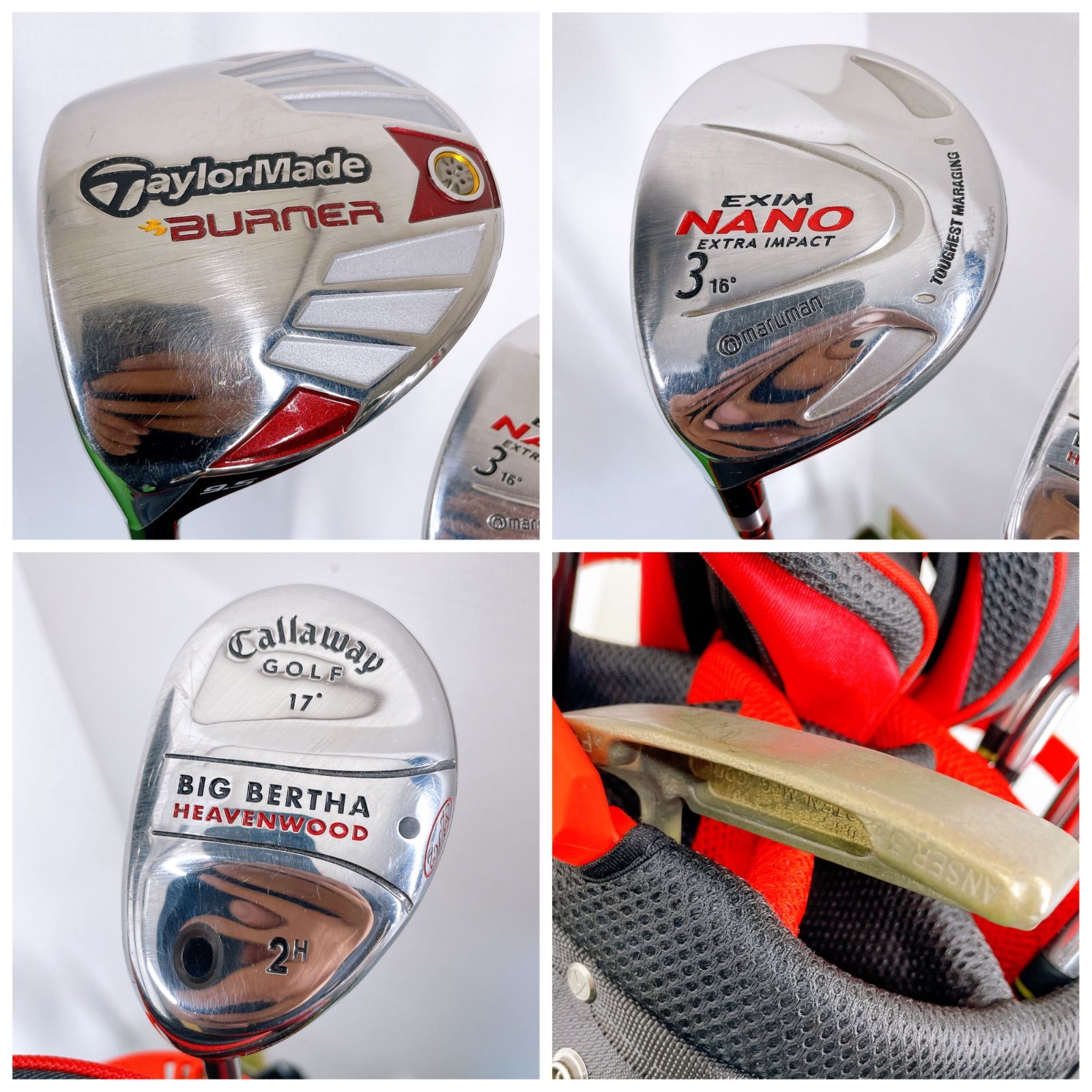 レフティ 左 新品キャディバック付き メンズゴルフ クラブセット