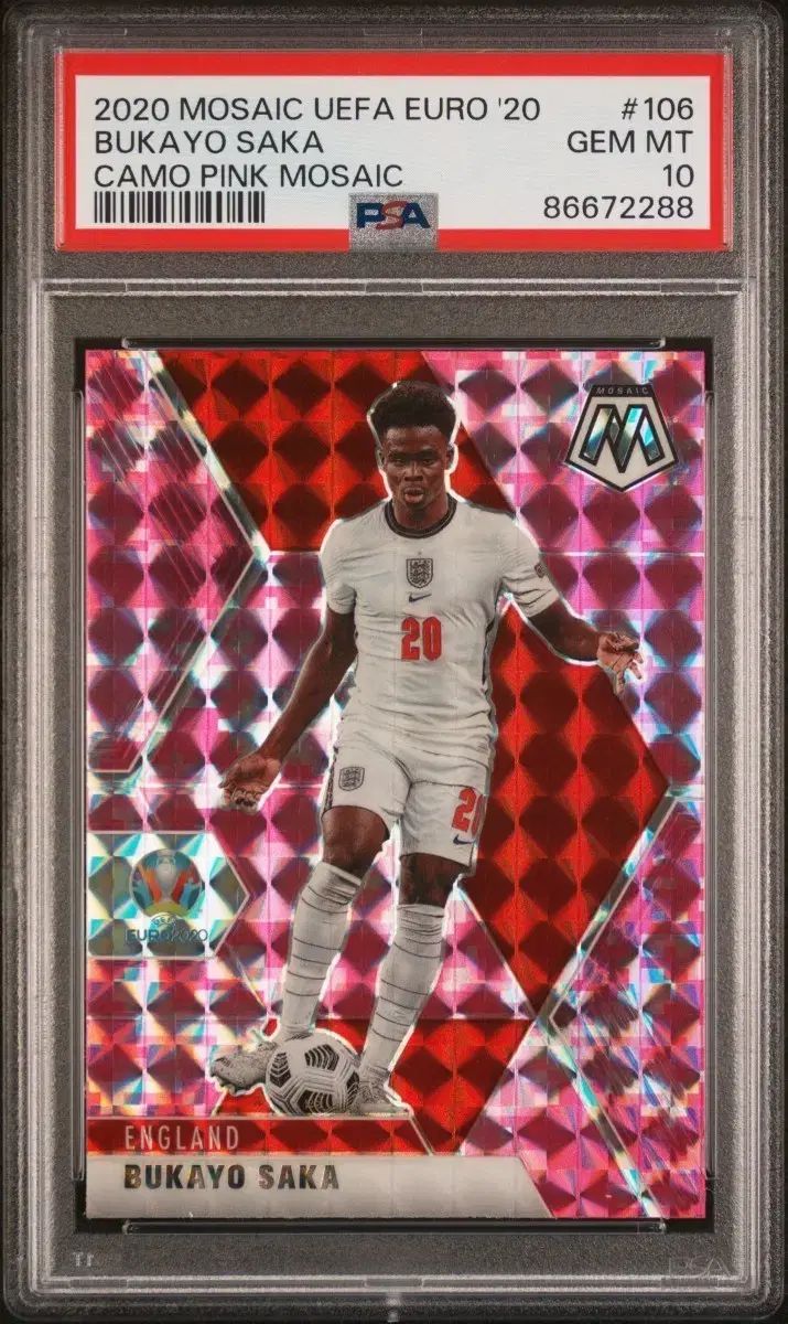 2020 モザイク サッカー カモフラージュ ピンク Ping PSA10