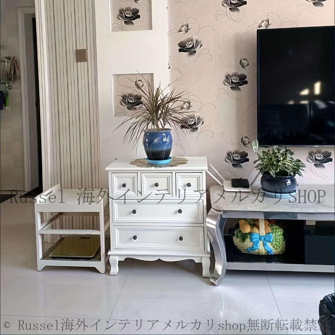 アンティーク＊ドロワー　5段小引き出し ホワイトペイント 1800881.jpg