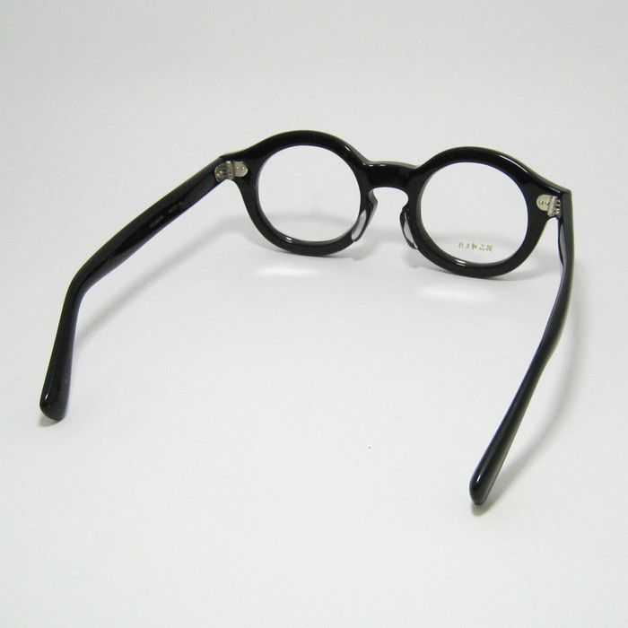  銘品晴夫作 made in Japan 鯖江 職人 眼鏡 メガネ フレーム サングラス ME 206-1 サイズ44 度付可 ブラック メガネ 小物
