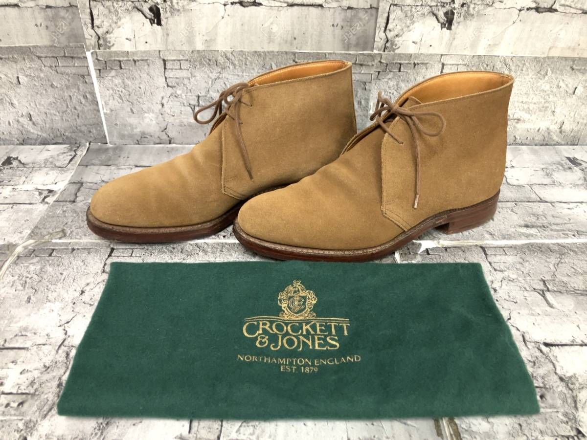 収納袋付き CROCKETT&JONES クロケット&ジョーンズ CHERTSEY チャートシー チャッカブーツ スエード サイズ5 1/2 ブラウン  - メルカリ