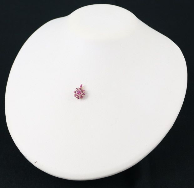 GSTV ペンダントトップ ルビー 0.90ct サファイア 0.20ct ダイヤ  