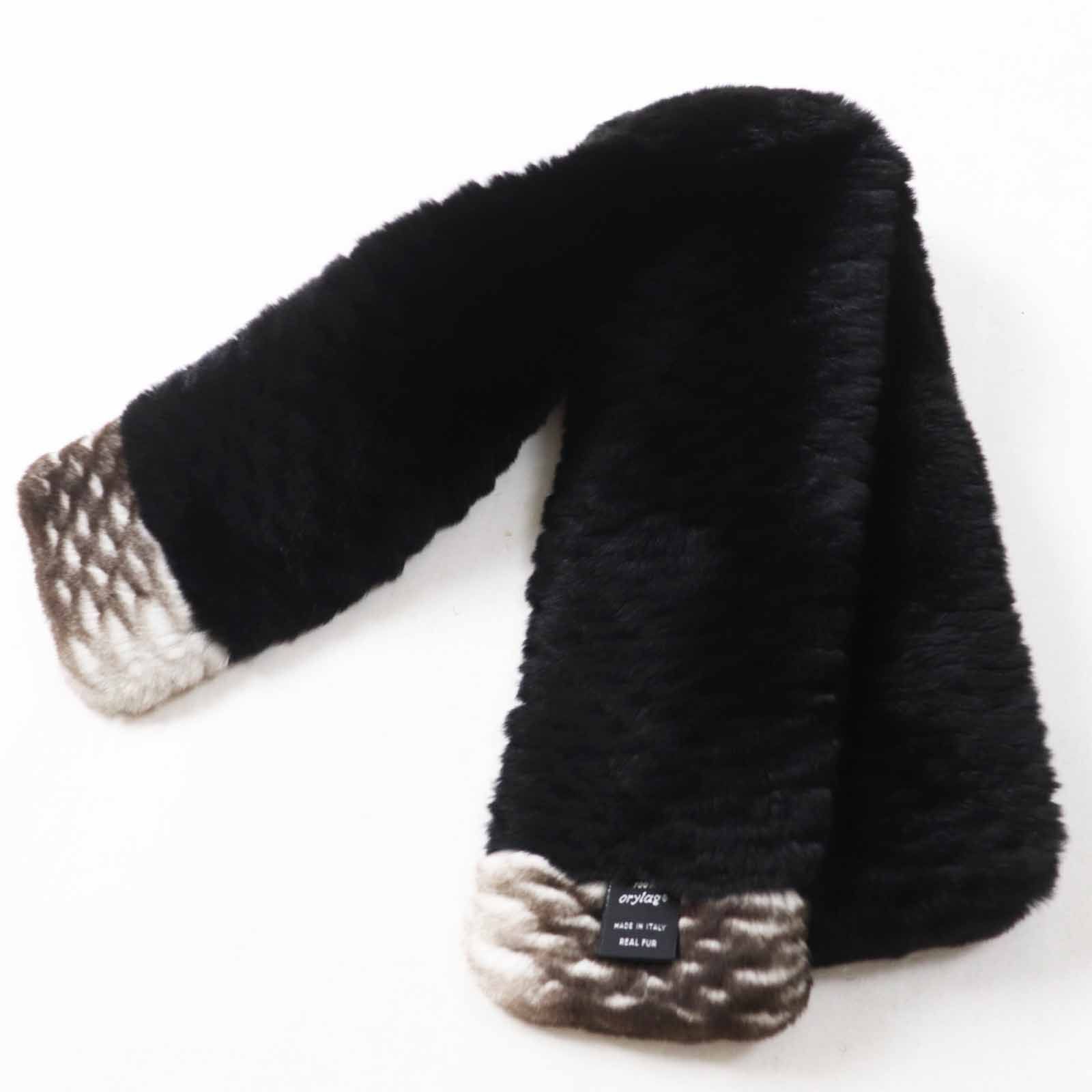 極美品◎CHANEL シャネル 16B オリラグ ココマーク ファーマフラー