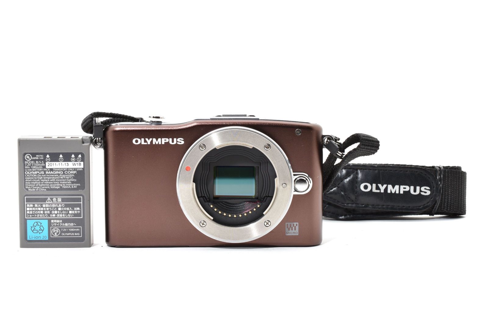 ショット数 985回!! OLYMPUS オリンパス PEN Mini E-PM1 ボディ ブラウン ミラーレス一眼カメラ 現状品＃3288