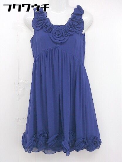 【在庫限り】アサクラ　ノースリーブ　ミニ　ワンピース　紫ピンク　フリル　人気 在庫限り】アサクラ ノースリーブ ミニ ワンピース 紫ピンク