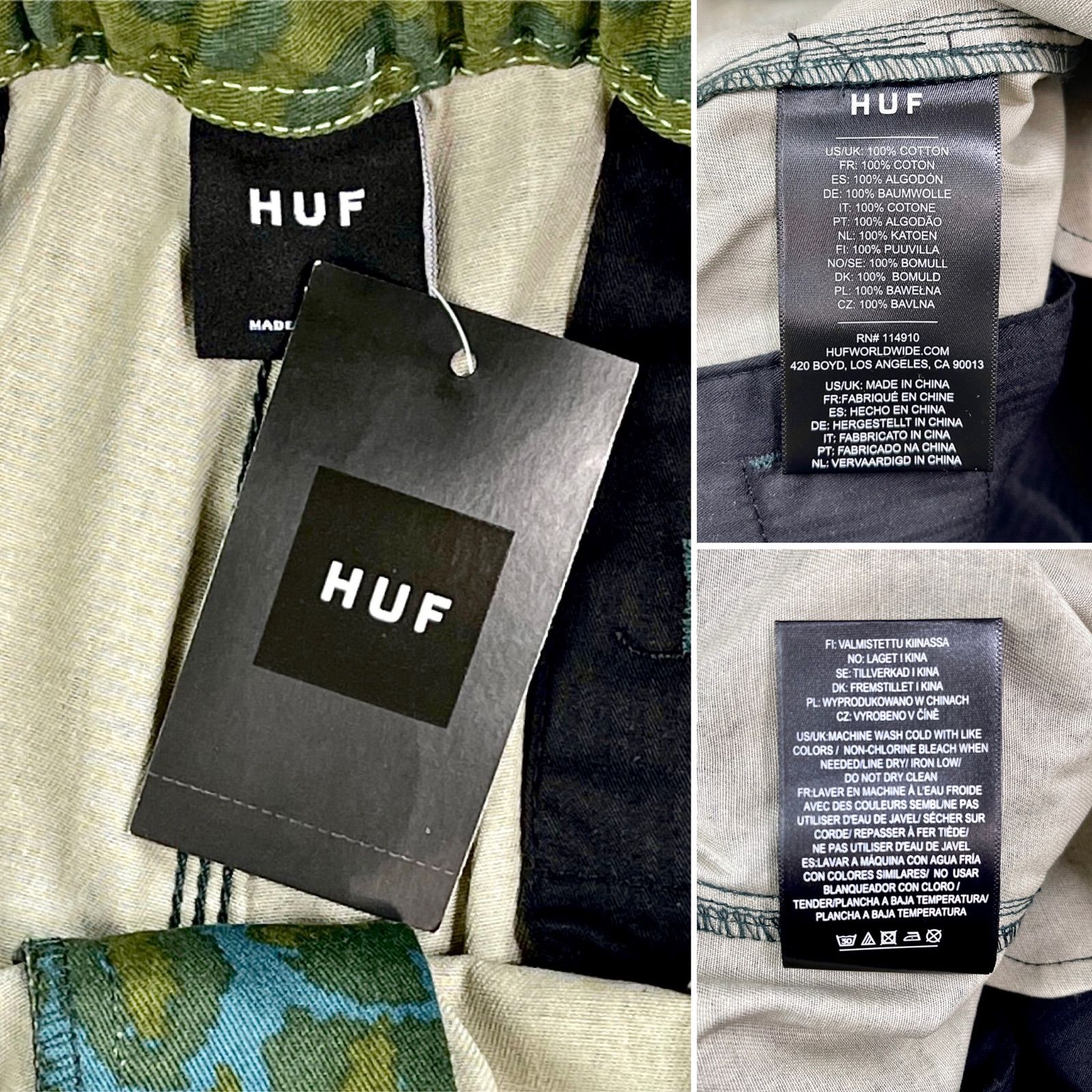 HUF ハフ リアル ツリー カモフラージュ 迷彩 バックプリント ロゴ 