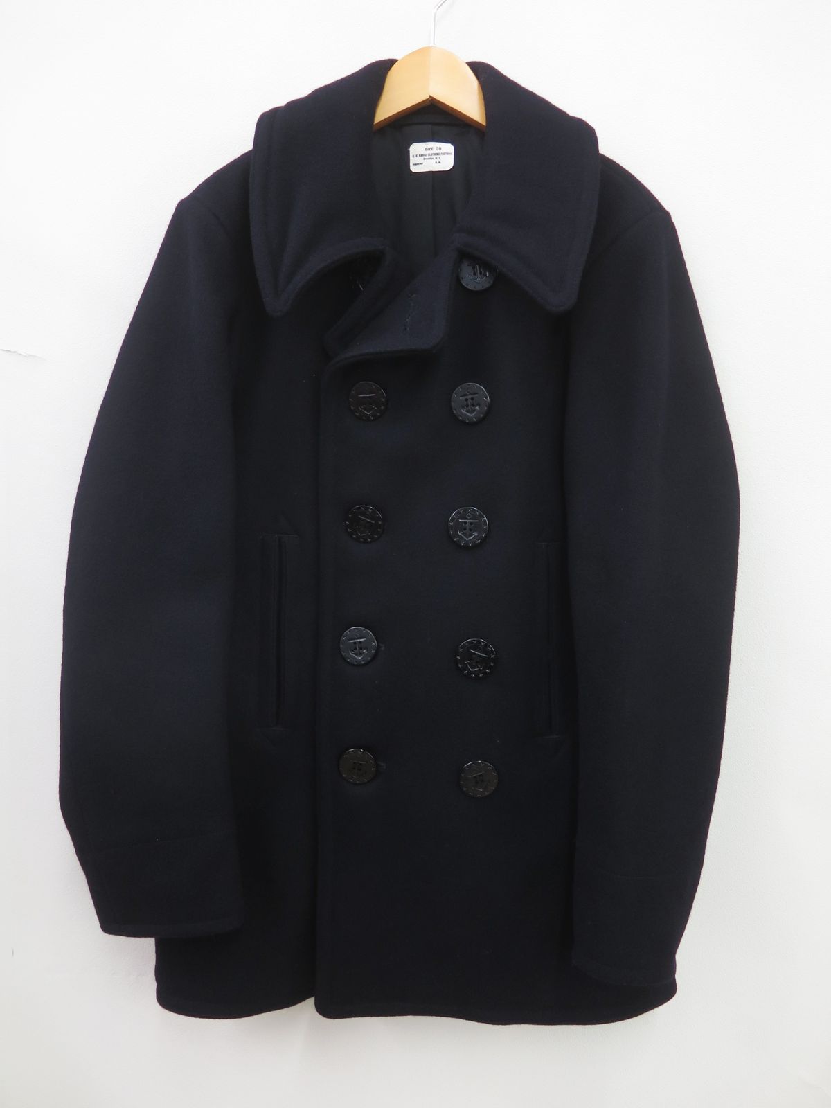 The REAL MCCOY S ザリアルマッコイズ NAVAL CLOTHING FACTORY PEA COAT Pコート 38