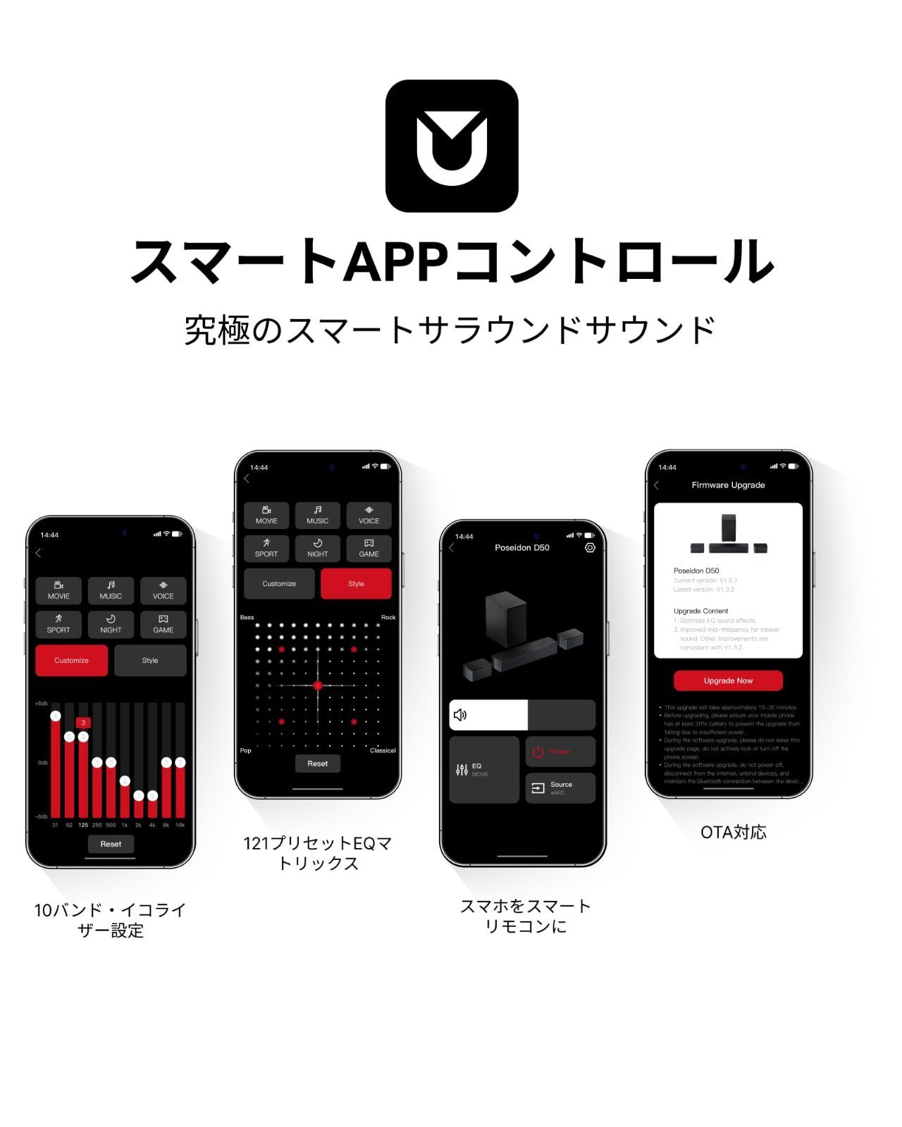 日本語説明書付き サウンドバー