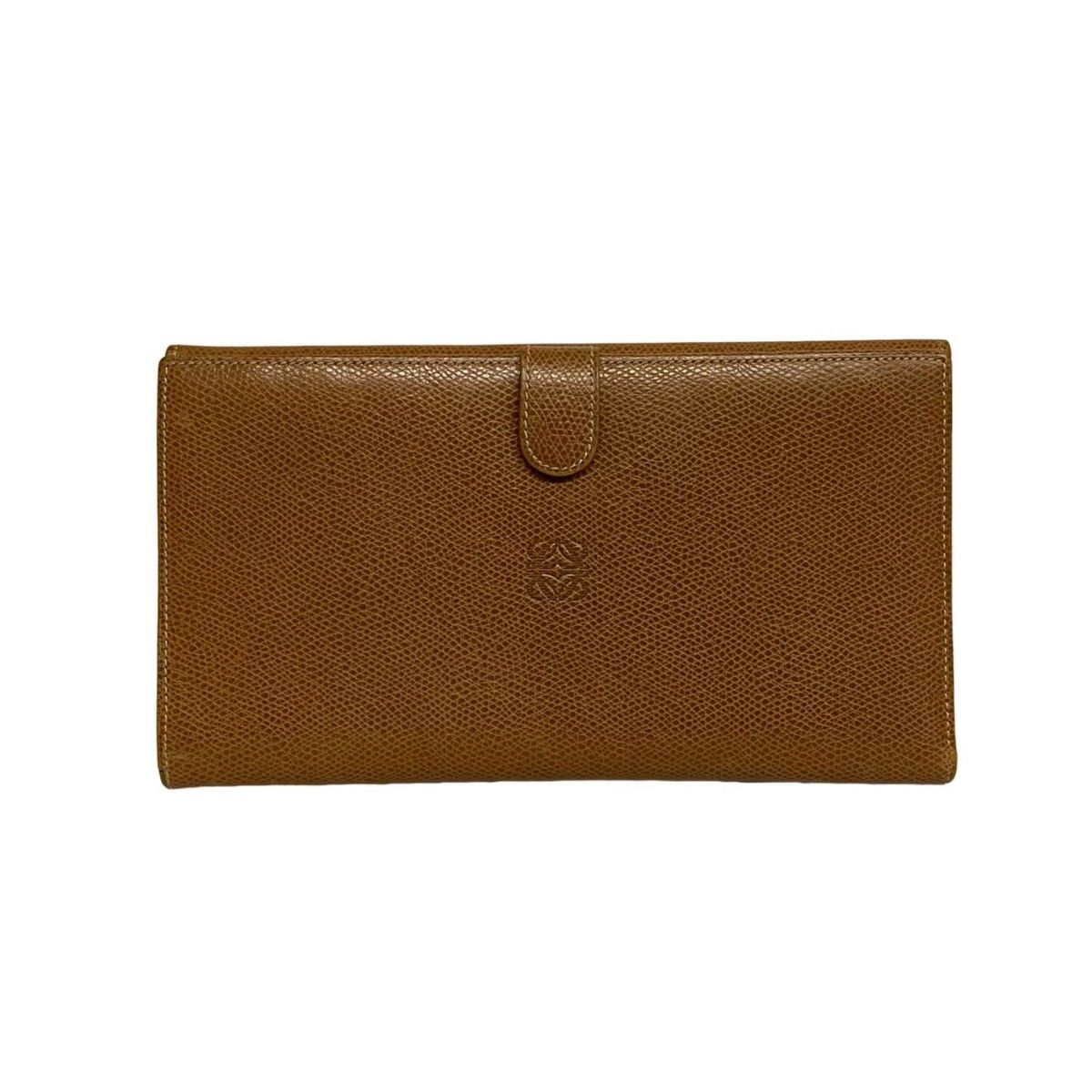 極美品 希少品 保存袋付 LOEWE ロエベ アナグラム ロゴ レザー 本革 長 