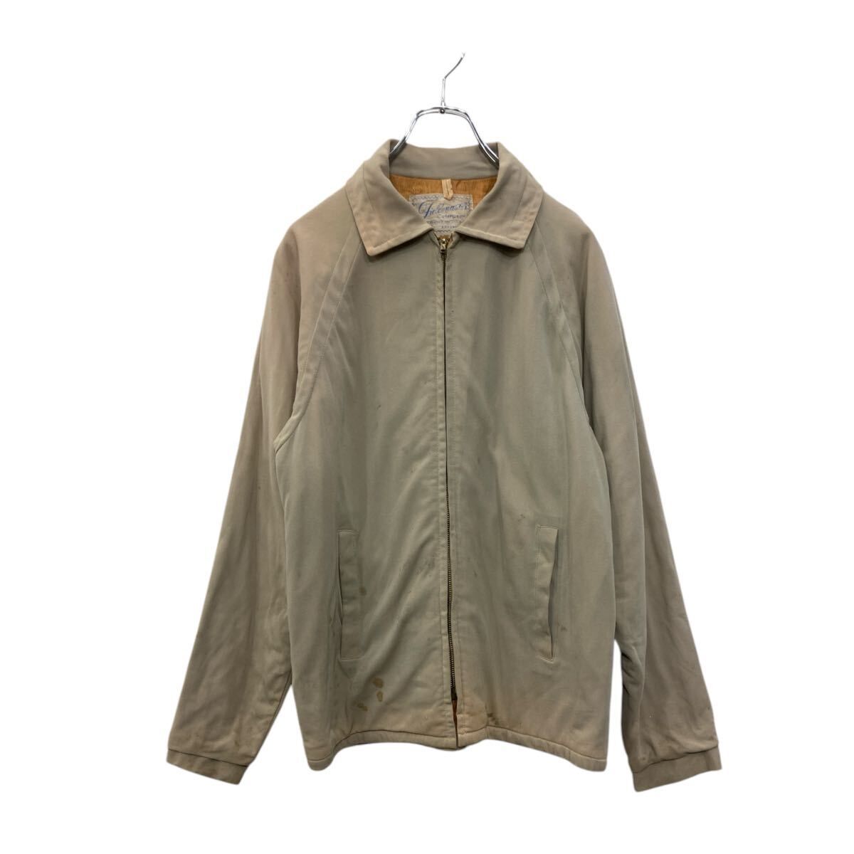 SEARS ギャバジンジャケット Mサイズ シアーズ 50年代 CONMATICジップ ベージュ 古着卸 アメリカ仕入 a705-5055
