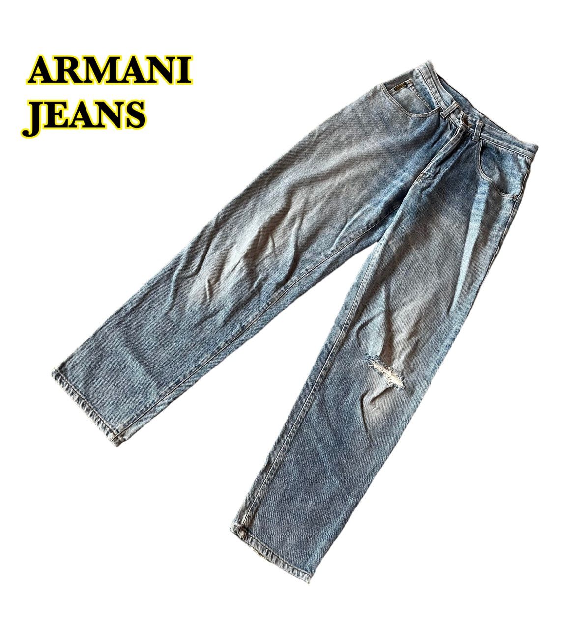 ARMANI JEANS アルマーニジーンズ　デニムパンツ ジーンズ　ダメージ加工　イタリア製　メンズ　W30 L 34サイズ