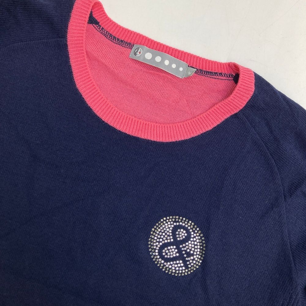 and per se アンパスィ　ニット　セーター　ゴルフ　ロゴ　レディース　赤 and per se アンパスィ ニット セーター ゴルフ ロゴ レディース