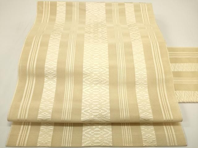 平和屋着物＊夏物 八寸名古屋帯 間道 正絹 逸品 CAAW9098oy 平和屋