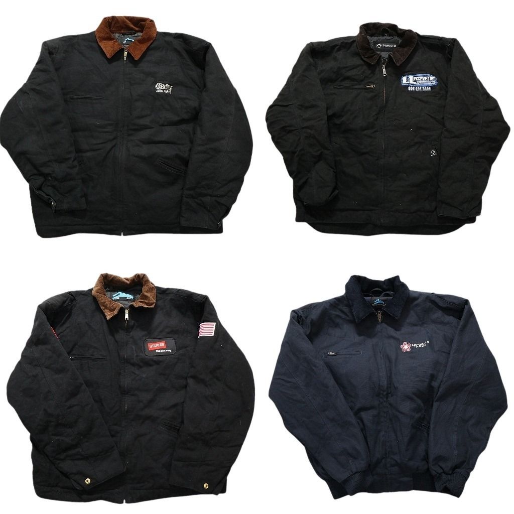 古着卸 まとめ売り デトロイト型 ダック地 ジャケット 4枚セット メンズ XL |2XL ワッペン ワーク 胸ポケット 古着 NC0109