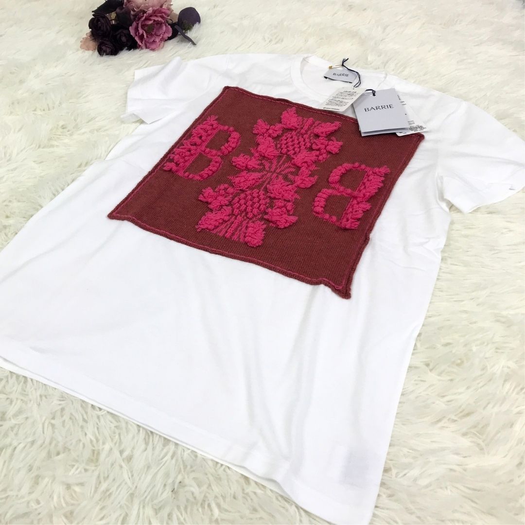 新品タグ付き】【希少】BARRIE バリー Tシャツ 半袖 カシミヤB 新品タグ付き】【希少】BARRIE バリー Tシャツ 半袖 カシミヤB