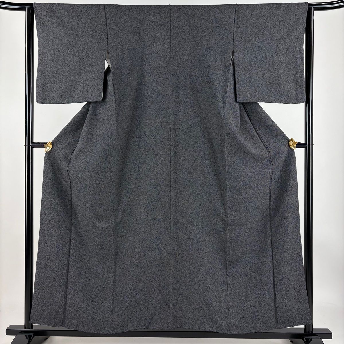 江戸小紋 身丈155cm 裄丈63.5cm S 袷 文字紋 黒 正絹 秀品