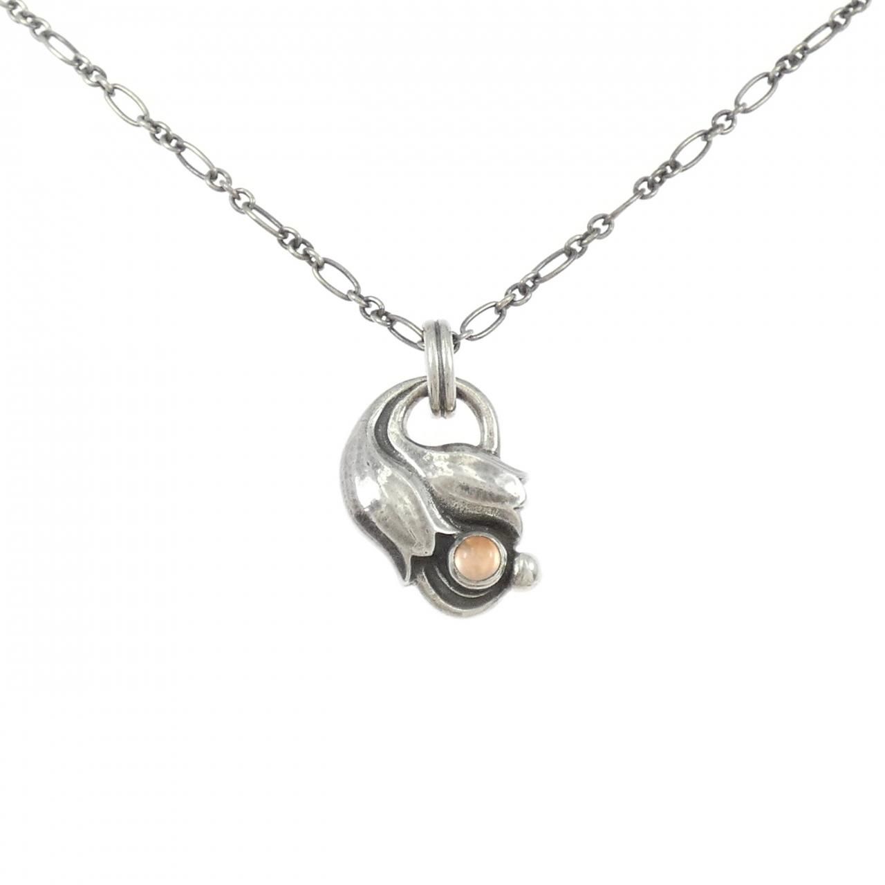 ジョージ ジェンセン ローズクオーツ ネックレス