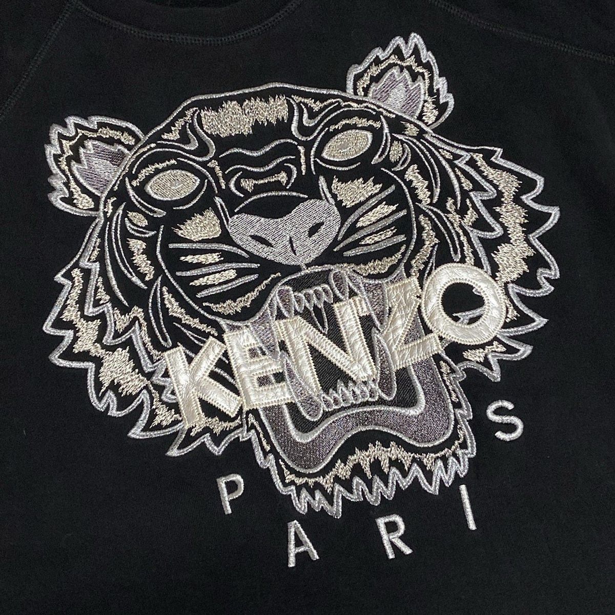 KENZO(ケンゾー) トレーナー サイズM レディース - 黒×シルバー