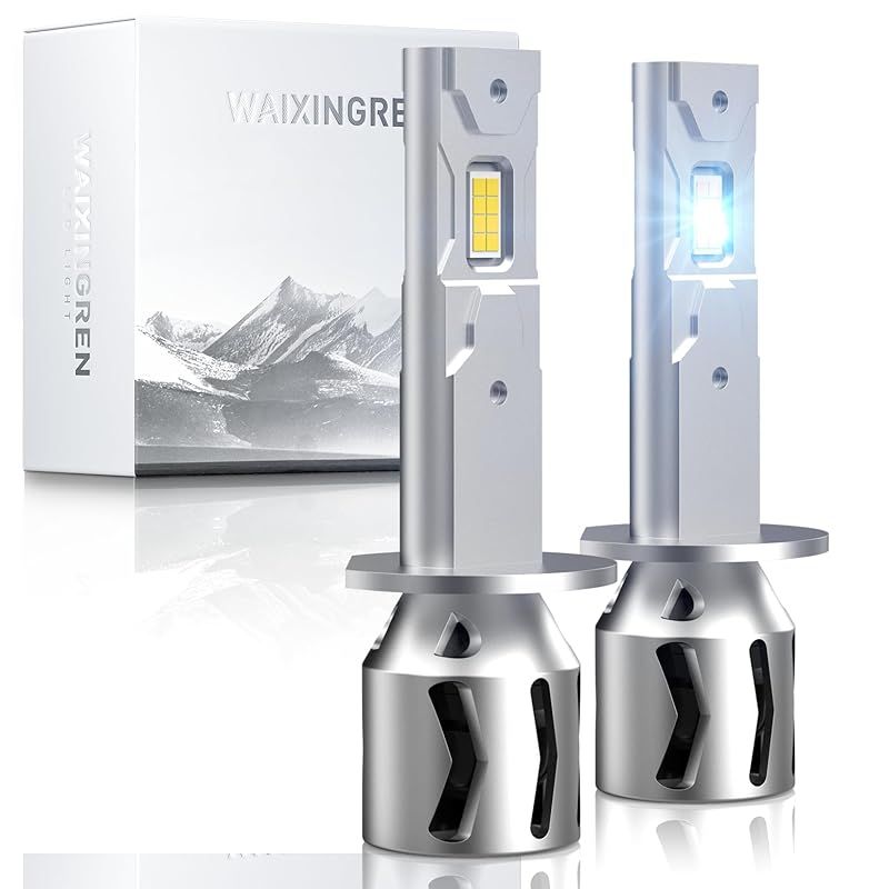 h1 ヘッドライト led 車検対応 爆光 高光効LEDチップ搭載 24000LM 60W ハイビーム ロービーム LEDバルブ ファンレス 無極性 IP67防水レベル 6500K ハロゲンサイズ 車/バイク用