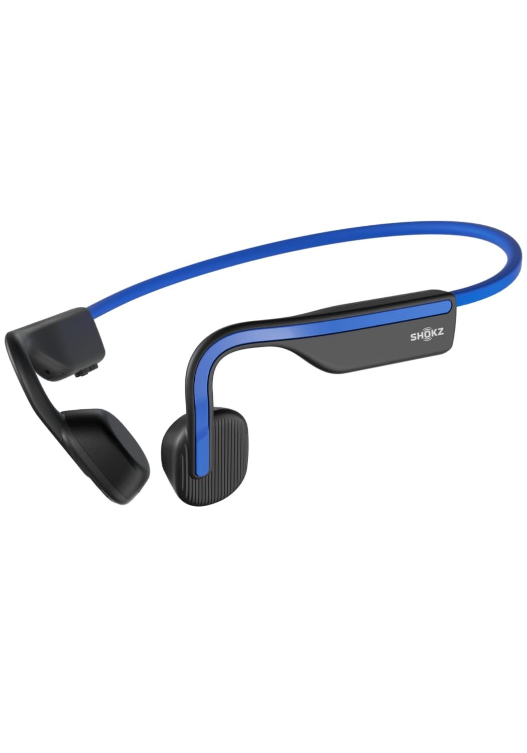 Bluetooth 5.1 SHOKZ OpenMove 骨伝導イヤホン 公式ストア正規品 ワイヤレスイヤホン Zoomなどリモート会議 テレワーク 在宅勤務 6時間使用 環境音聞き取り 2年 ブルー
