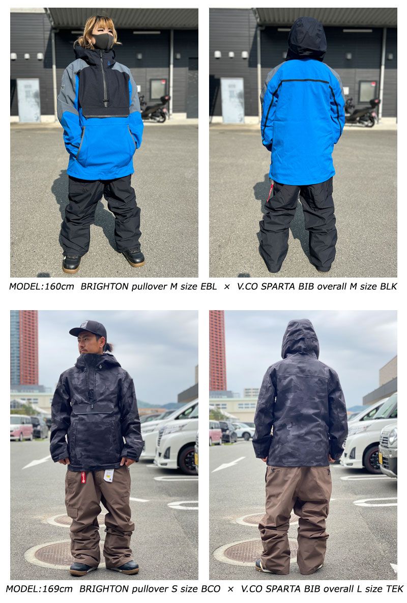 23-24 VOLCOM/ボルコム V.CO SPARTA BIB overall メンズ レディース 防水ビブパンツ スノーボードウェア スノーウェアー 2024 型落ち