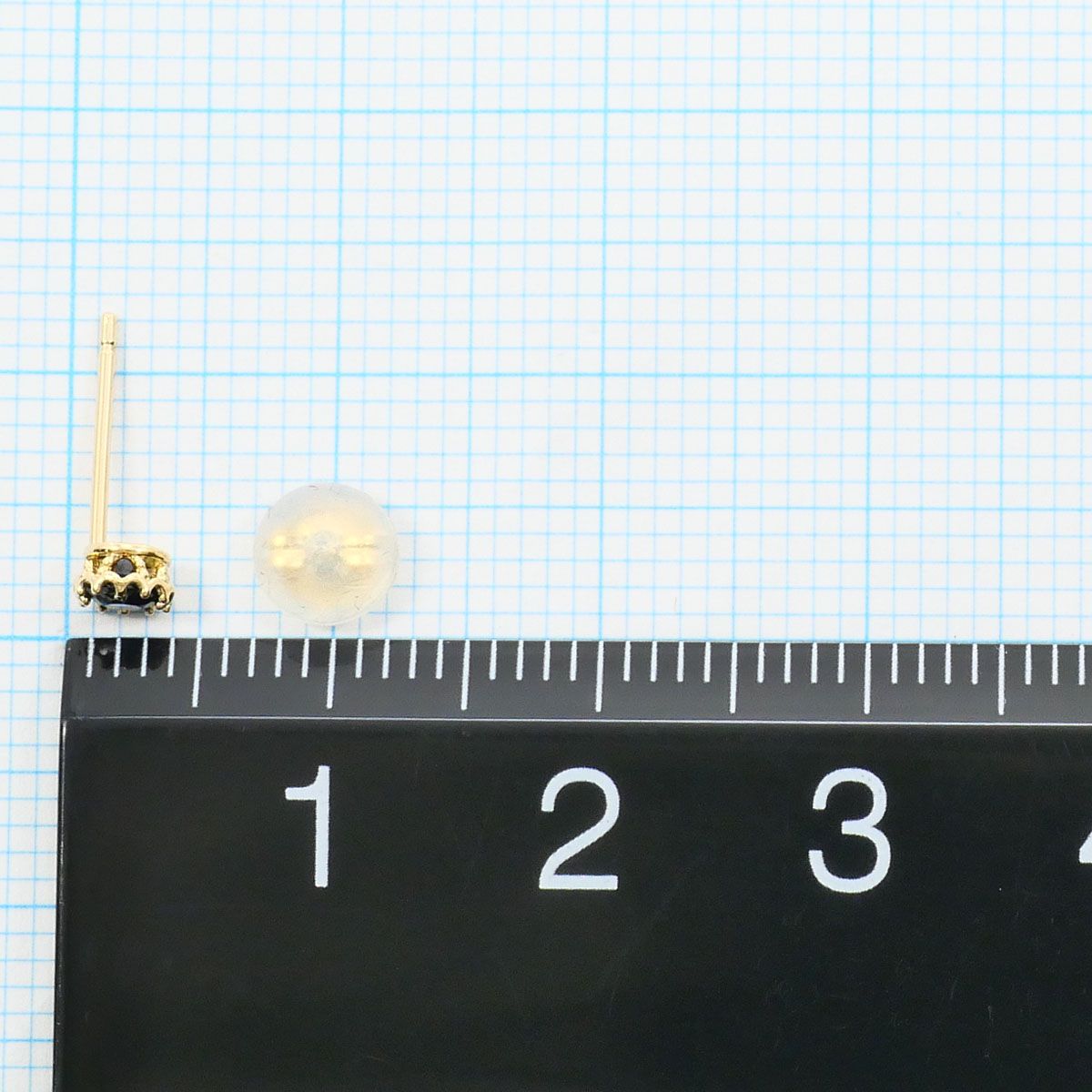 K18 18金 YG イエローゴールド ピアス 片耳 サファイア 総重量0.3g レディース NICORILABO_COM
