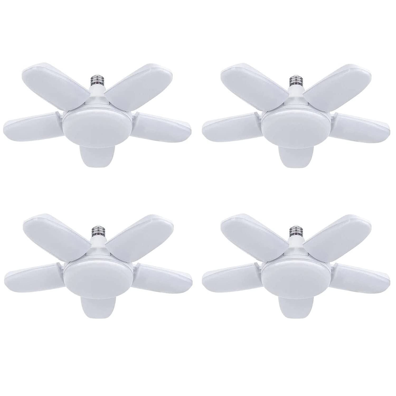 ガレージライト LED 100W 4個セット 工事用ライト 6500K 10000LM E26 ペンダントライト LED電球 昼白色 天井照明 ダイニング 折りたたみ式 高輝度 工事不要 角度調節 省エネ