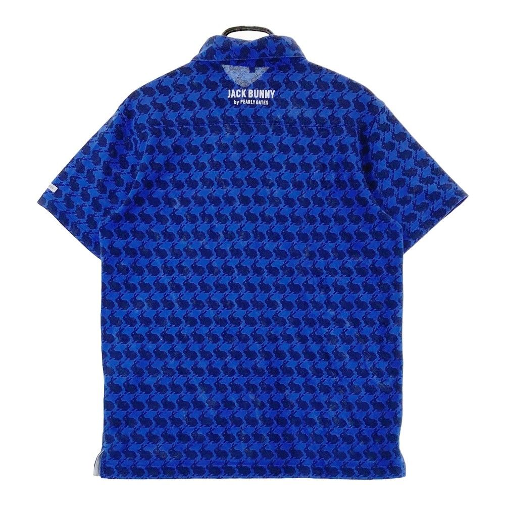 JACK BUNNY ジャックバニー 半袖ポロシャツ リーフ柄 グリーン系 4 [240001246481]【中古】メンズ ジャックバニー] メンズ 半袖 ポロシャツ (接触冷感・ワイドシルエット