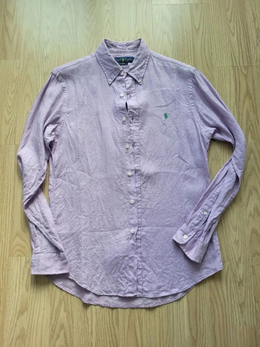 ポロ Ralph Lauren ラルフローレン 藤色の リネン シャツ