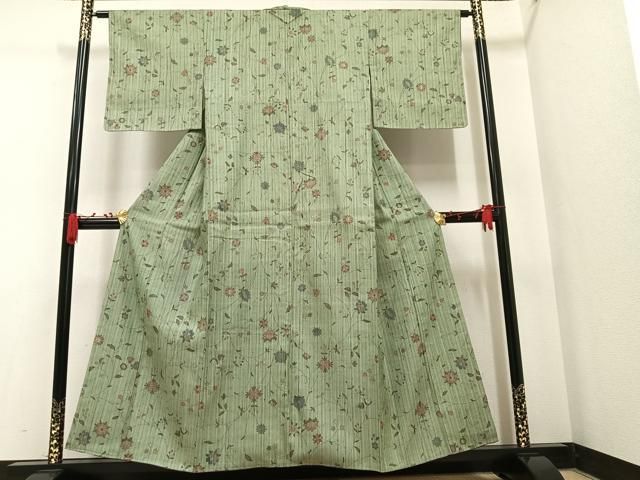 平和屋着物○上質な紬 蜘蛛絞り 斜線文 正絹 逸品 DAAS3444ps