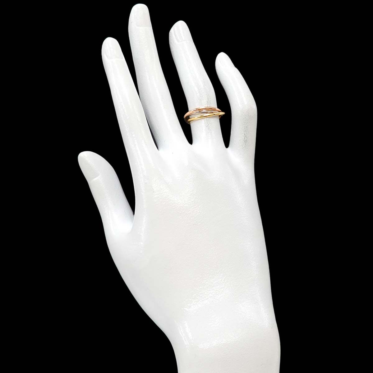 カルティエ Cartier トリニティ XS #49 リング K18 YG WG PG 3連
