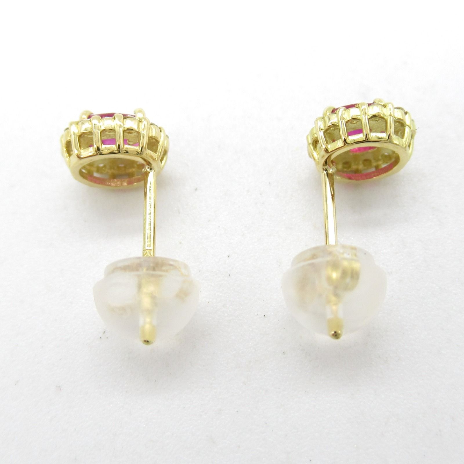 K18 イエローゴールド ルビー ダイヤモンド ピアス レディースアクセサリー 総重量 約0.8ｇ K18イエローゴールド ダイヤモンド ピアス | 高品質 金・プラチナ